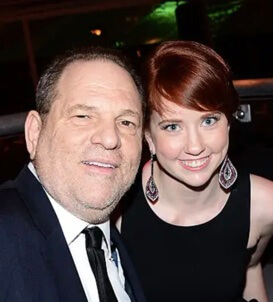 Lily Weinstein with her father, Harvey Weinstein.